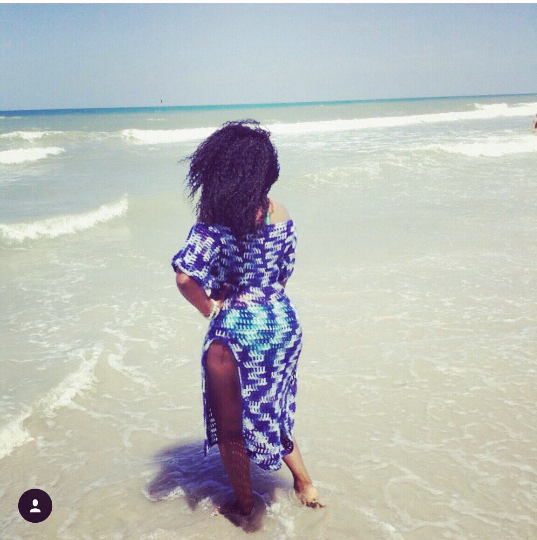 Blue crochet Dress, Beach dress X-Large / White