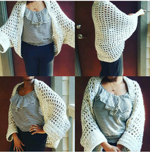 Crochet Cardigan Bohemian Wedding Beige, White, Yellow Christmas present, Valentine's day gift Shrug fall fashion Kimono clothing cover up crochet shrug, bohemian