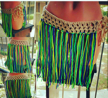 Fringe Boho skirt,Beige crochet skirt beachwear fringe crochet skirt bikini cover up beach cover Brazilian Belly dancing skirt multicolored