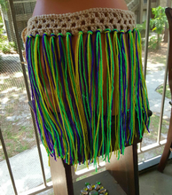 Fringe Boho skirt,Beige crochet skirt beachwear fringe crochet skirt bikini cover up beach cover Brazilian Belly dancing skirt multicolored
