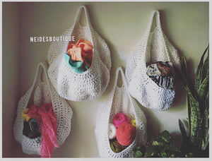 Storage Basket Large Red, Vegetable Bag, Kitchen storage, multicolored Yarn basket, clothing basket, hanging storage toys storage,home decor