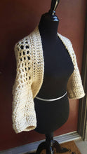 Crochet Cardigan Bohemian Wedding Beige, White, Yellow Christmas present, Valentine's day gift Shrug fall fashion Kimono clothing cover up crochet shrug, bohemian