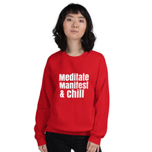 Meditate manifest and chill sweatshirt, Unisex Sweatshirt