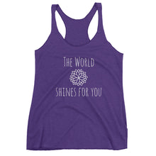 The world shines for you Women's Racerback Tank meditation vibes yoga wear namaste tshirt Short-Sleeve Unisex T-Shirt gift for her christmas