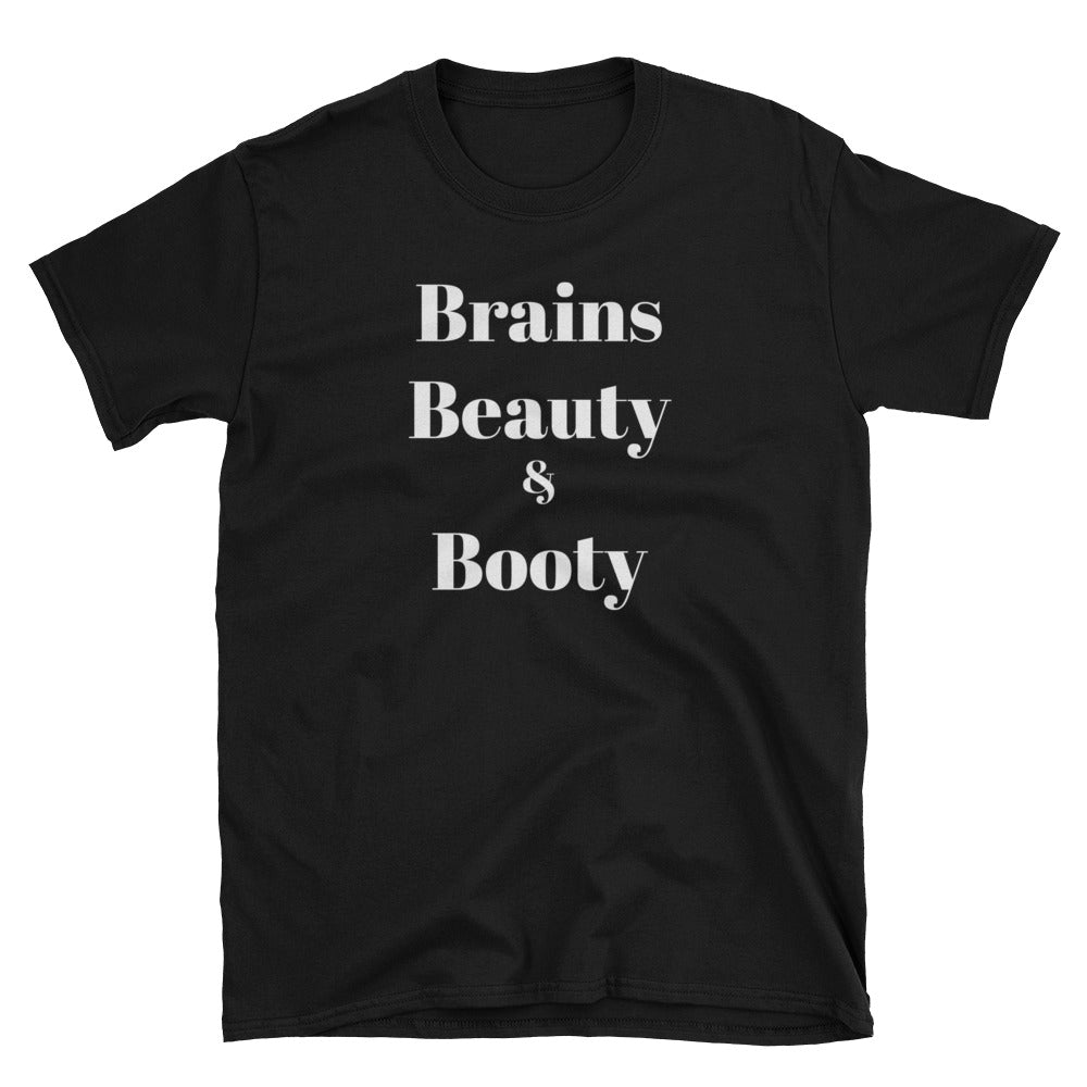 Brains Beauty Booty, Best friend gift, girlfriend shirt, Unisex gift, Wife gift, girlfriend gift, bestfriend workout fit girl sexy croptop