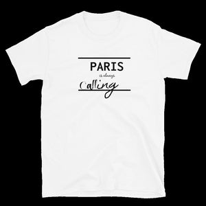 Paris is calling, Paris tshirt, Graphic tshirt, traveling tshirt, travelling apparel, wanderlust, fashion on the go, roadtrip apparel, boho