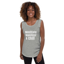 Meditate, Manifest, and Chill tank top, favorite chill shirt, best friend gift, Ladies’ Cap Sleeve T-Shirt