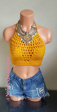 Crochet bralette, Mustard bikini, crochet halter top, crochet crop top, yellow color, bohemian clothing, bohochic, women festival clothing