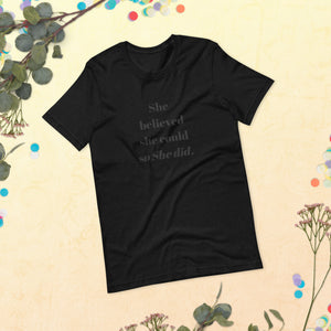 She believed she could So She did t-shirt, She Tshirt, Alter eager tshirt, Short-Sleeve Unisex T-Shirt